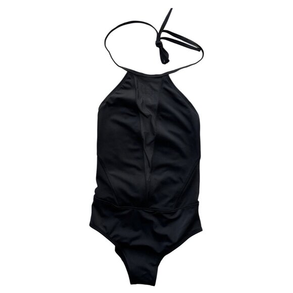 Ted Baker London Black Mesh Panel Halter one piece Swimsuit size 0 (US Size2- 4) - Picture 10 of 16